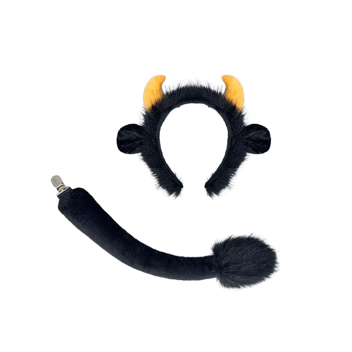 Highland Cow Horn Ear and Tail Cosplay Bundle thumbnail 1