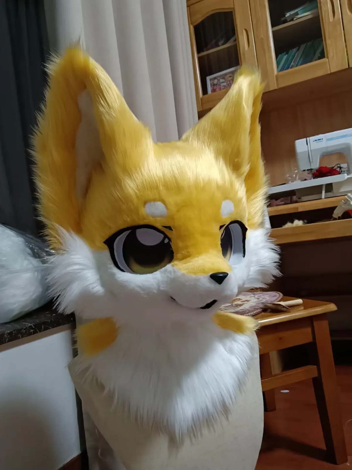Honey Horn Fox Kemono Fursuit Head thumbnail 5