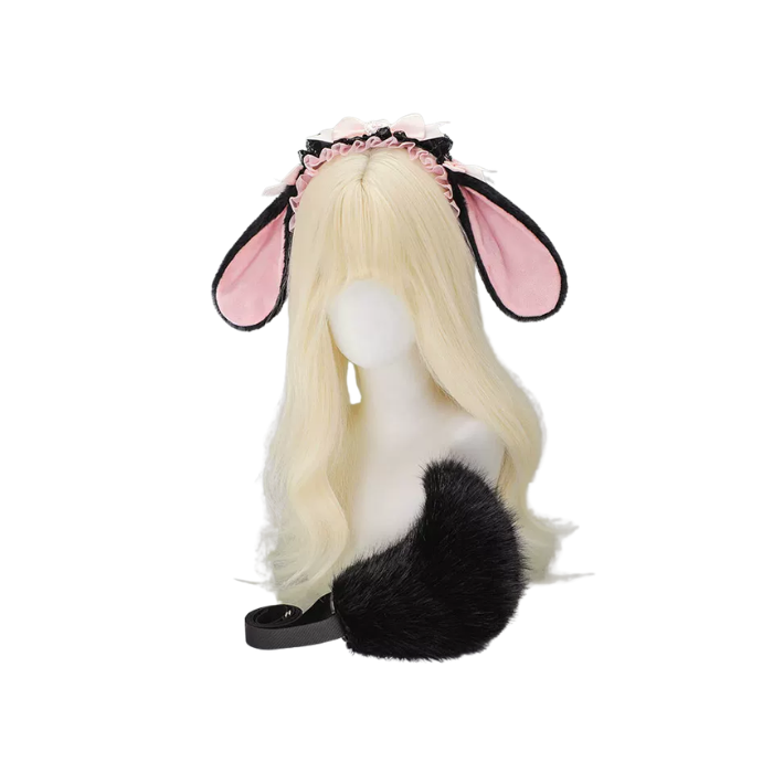 Lace Bow Lop Bunny Ears & Tail Bundle thumbnail 1