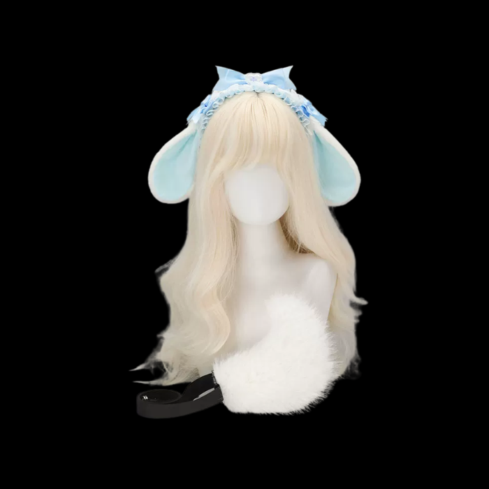 Lace Bow Lop Bunny Ears & Tail Bundle thumbnail 3