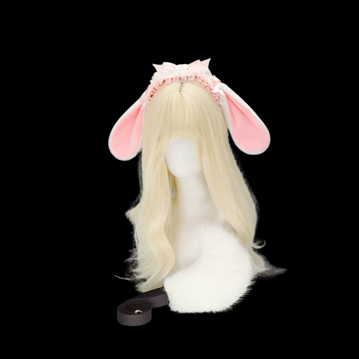 Lace Bow Lop Bunny Ears & Tail Bundle thumbnail 4