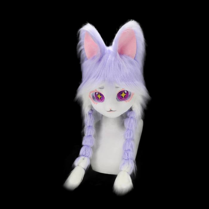 Lavender Dream Bunny Braided Kemono Head