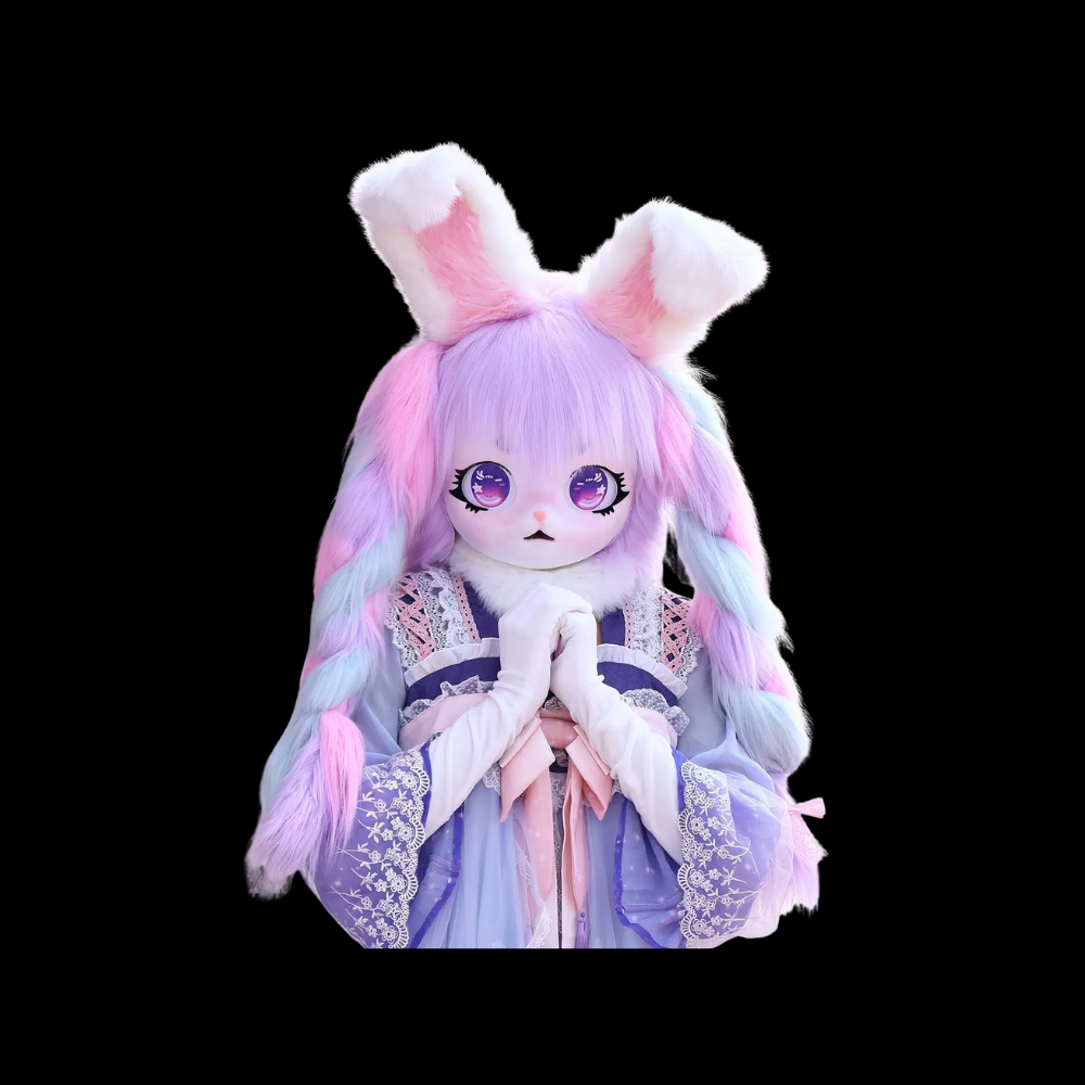 Lavender Dream Bunny Kemono Fursuit Head