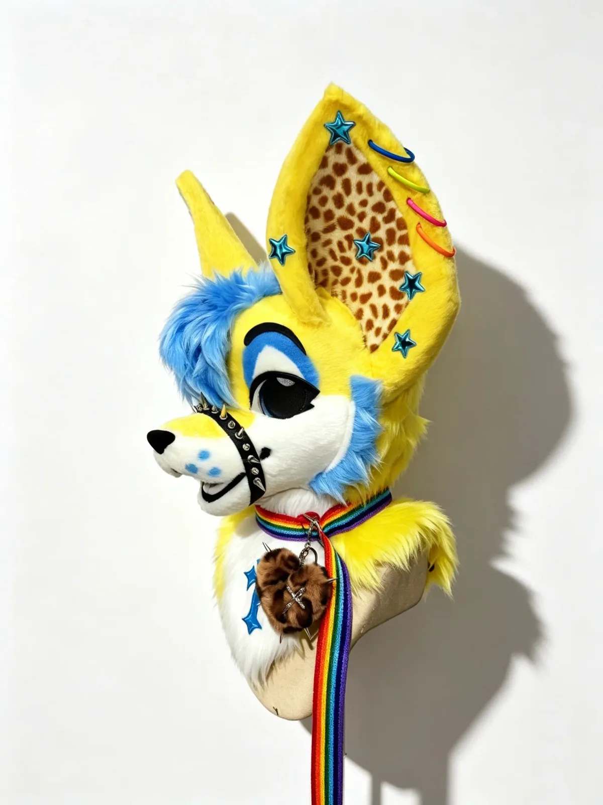 Leopard Ear Fennec Toony Fursuit Head With Paws  thumbnail 2