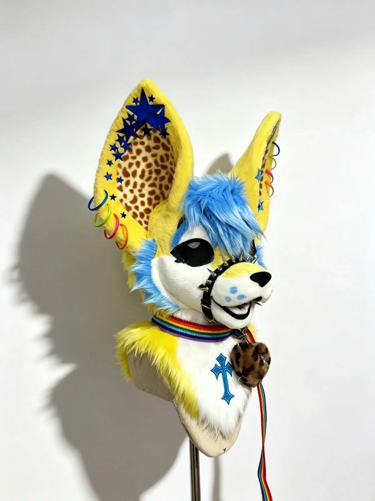 Leopard Ear Fennec Toony Fursuit Head With Paws  thumbnail 3