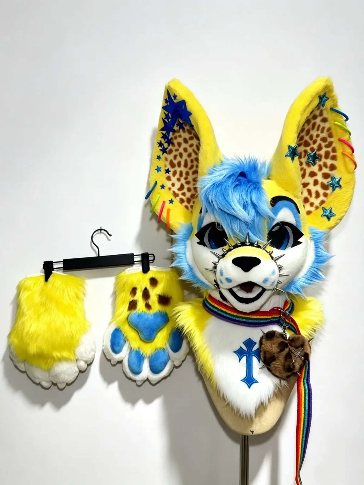 Leopard Ear Fennec Toony Fursuit Head With Paws  thumbnail 4