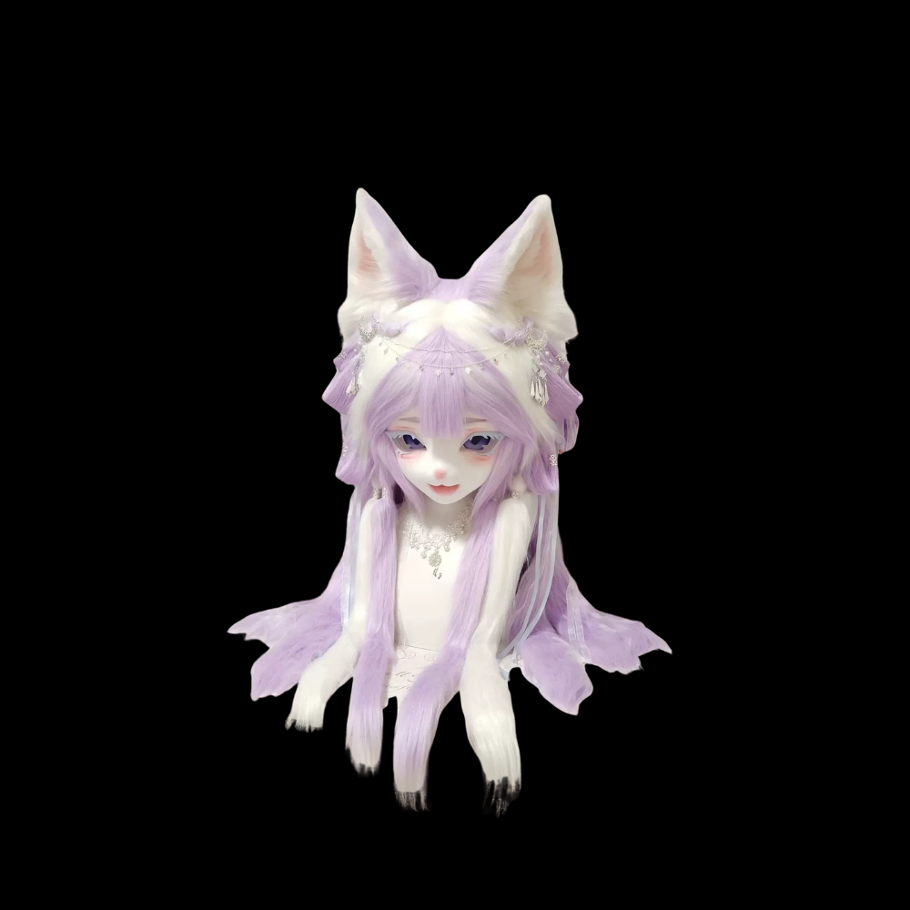 Lilac Dream Fairy Fox Fursuit Head
