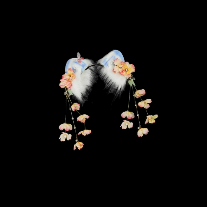 Lush Blossom Floral Cat Ear Cosplay Headband thumbnail 1