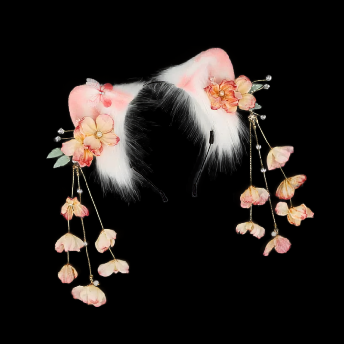 Lush Blossom Floral Cat Ear Cosplay Headband thumbnail 3