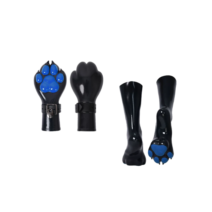 Midnight Cobalt Paw Glove & Footpaw Set