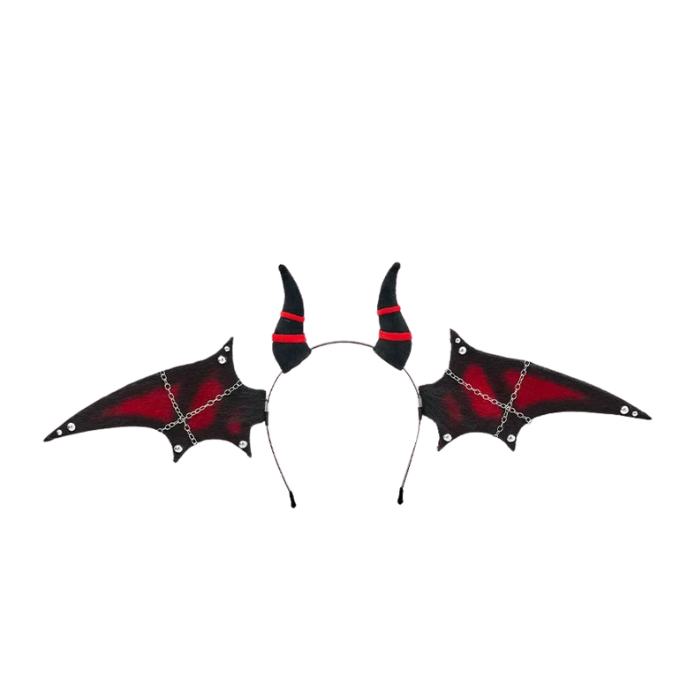 Midnight Devil Bat Wing Horn Cosplay Headband thumbnail 3