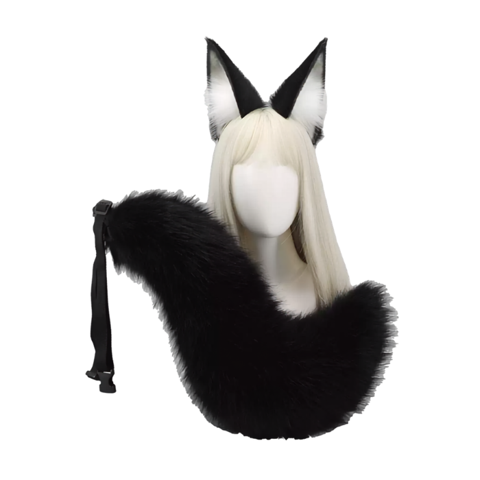 Midnight Fox Ear & Tail Accessory Bundle