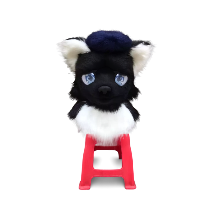 Midnight Frost Lynx Fursuit Head