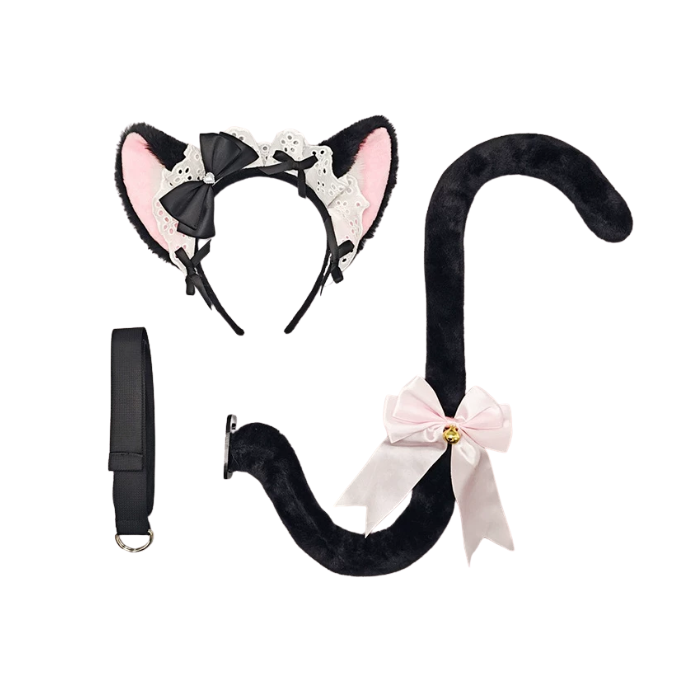 Midnight Kemono Wolf Ear & Tail Cosplay Bundle thumbnail 1