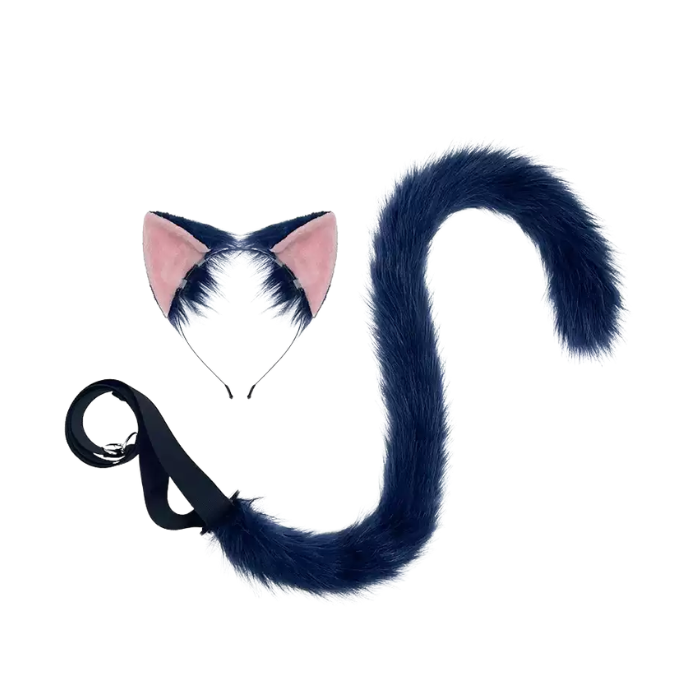 Midnight Lynx Cat Ears & Tail Bundle