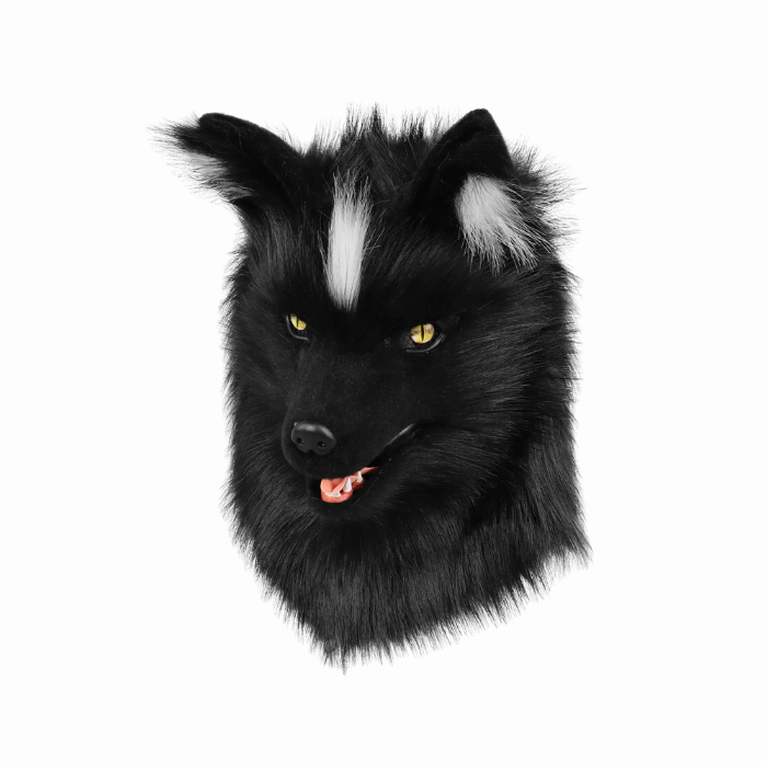 Midnight Wraith Fox Fursuit Head