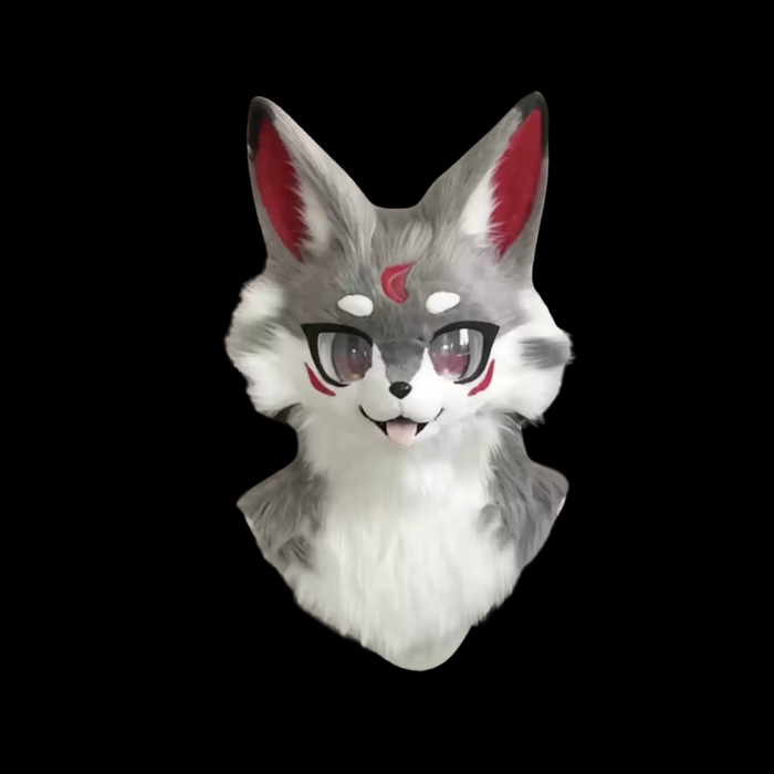 Moonshade Wolf Kemono Fursuit Head With Paws And Claws  thumbnail 1