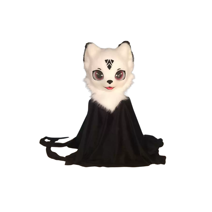 Moonveil White Kemono Cat Fursuit Head