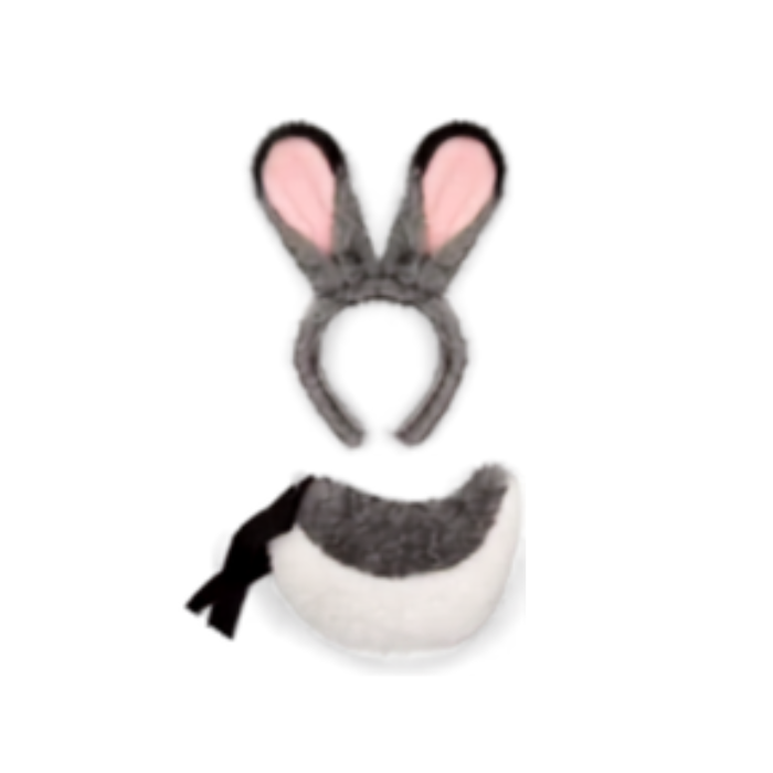 Moonwhisker Gray Rabbit Ears & Tail Collection