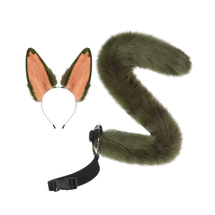 Mosswood Cat Ear Product Name: Mosswood Cat Ear & Tail Set Tail Cosplay Set