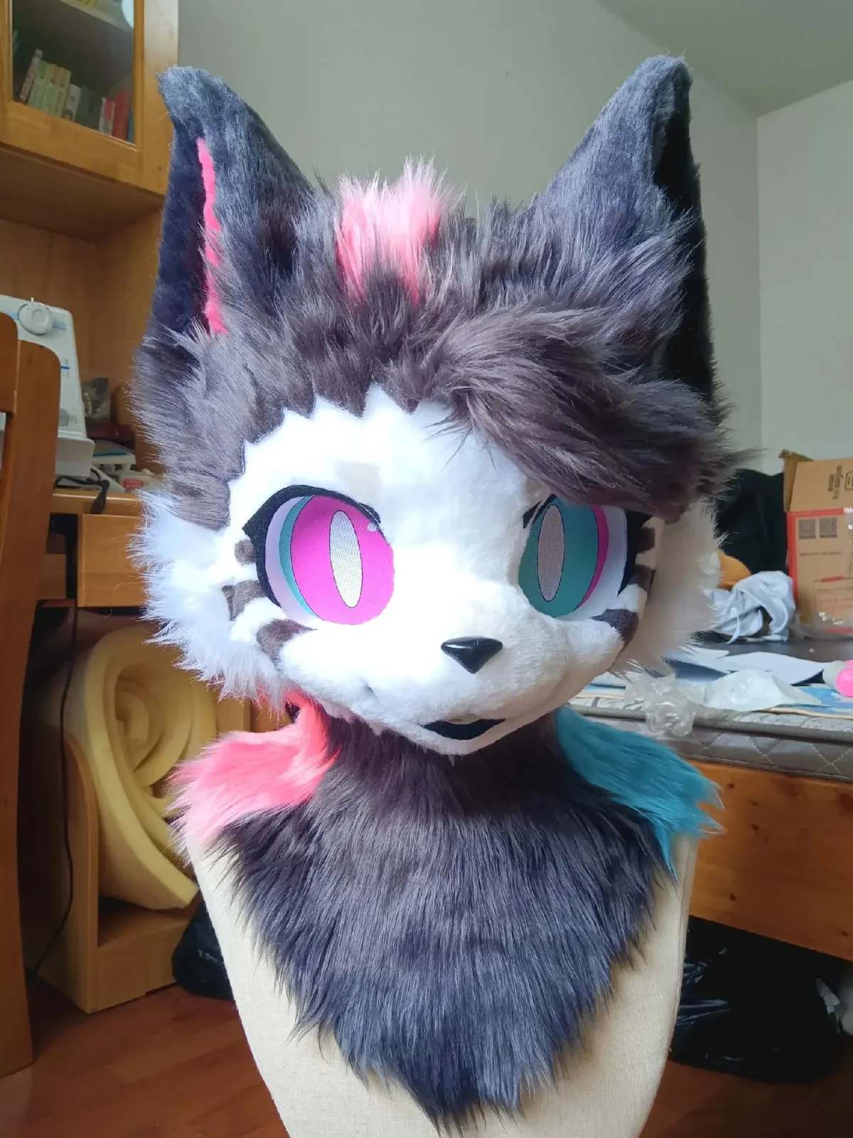 Neon Shadow Kemono Fursuit Head