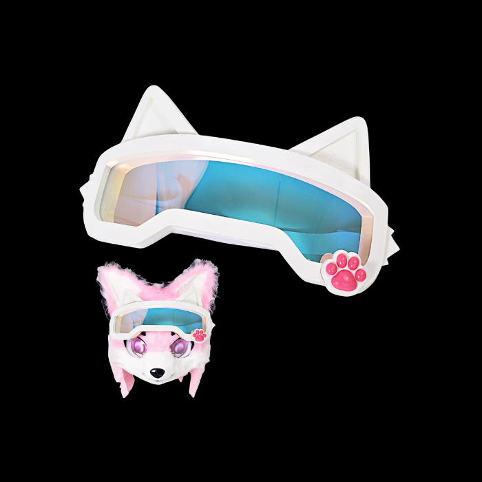 Neon Visor Cat Goggles