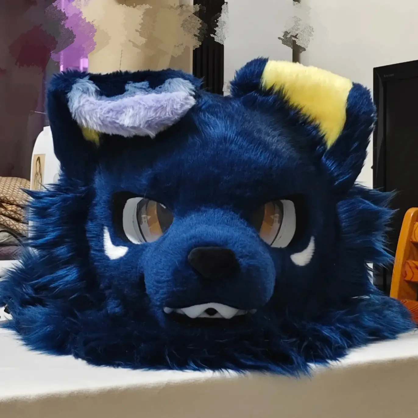 Night Pup Toony Fursuit Head thumbnail 4