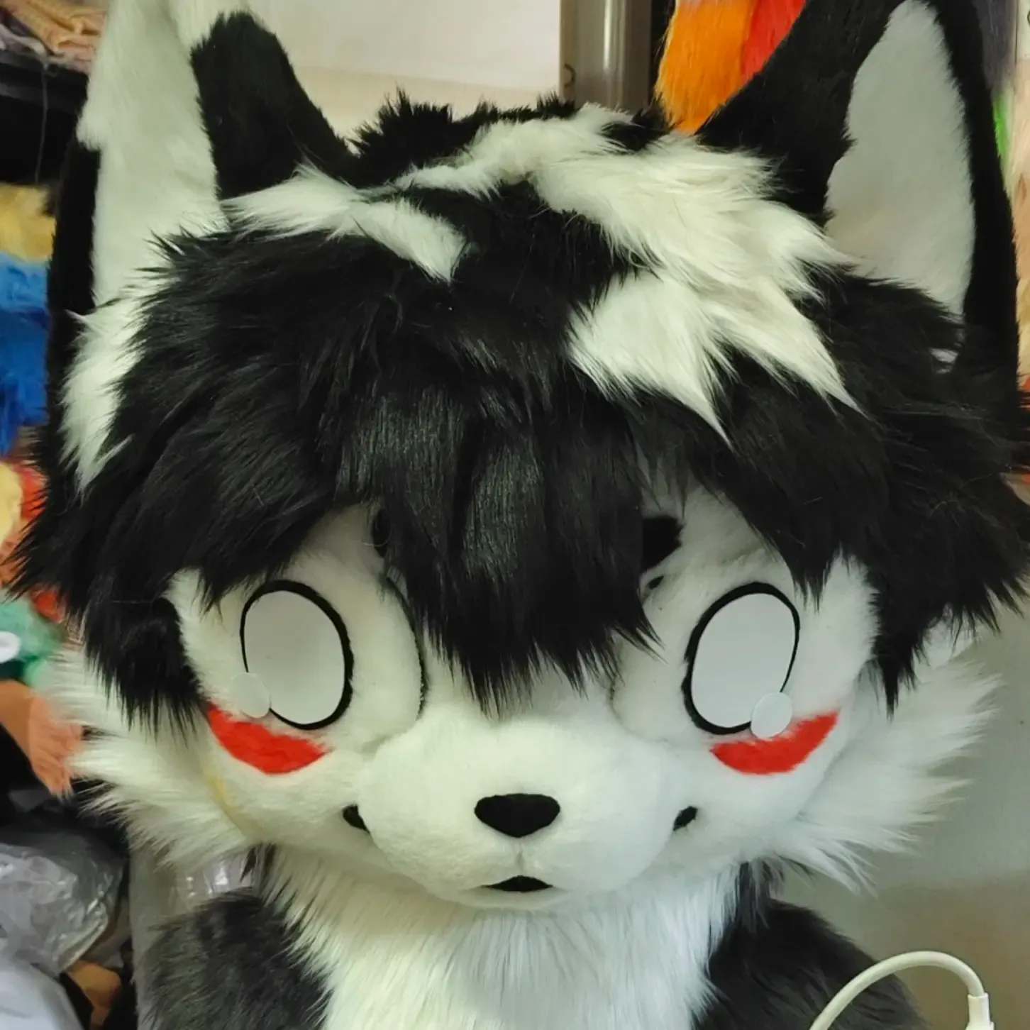 Panda Blush Toony Fursuit Head thumbnail 3