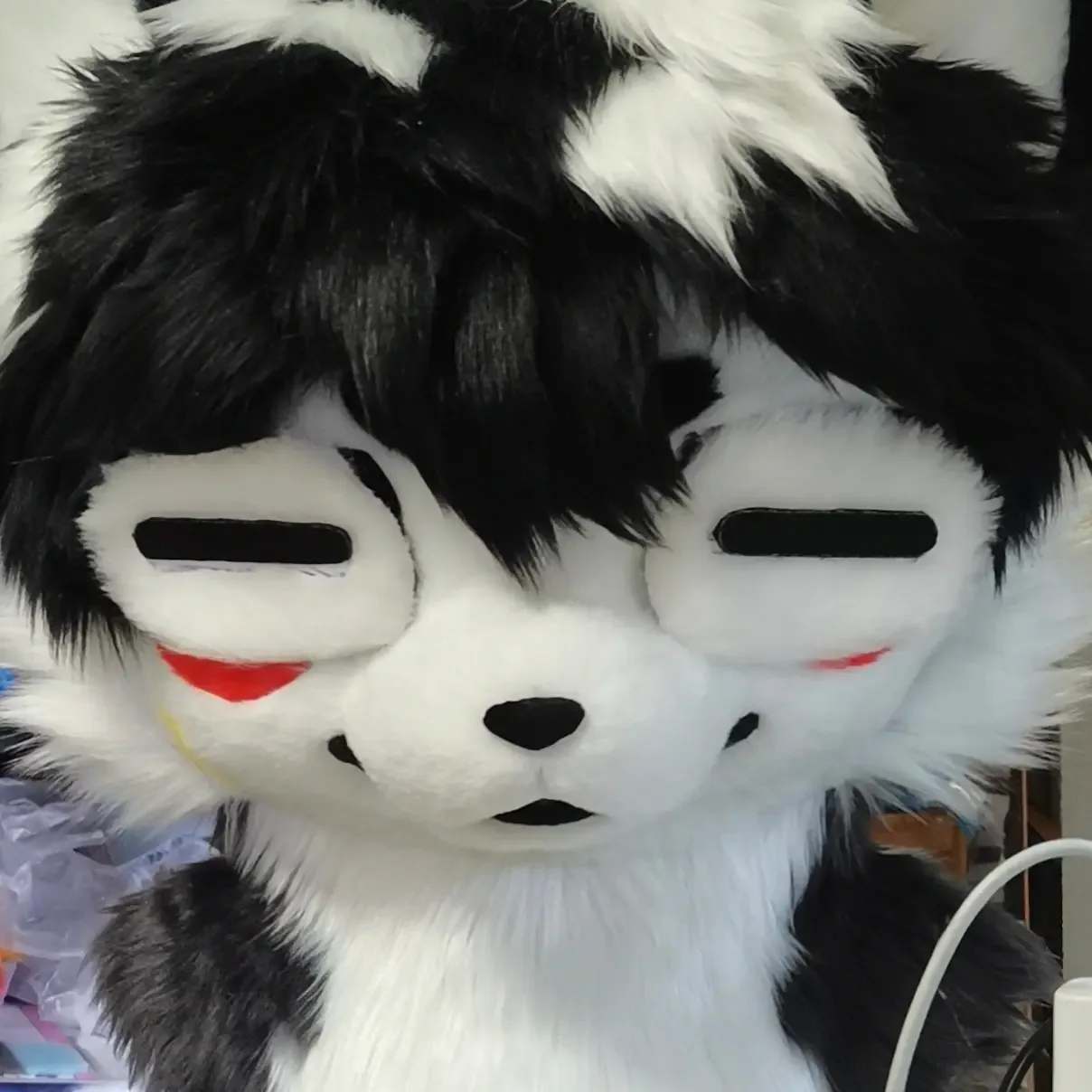 Panda Blush Toony Fursuit Head thumbnail 4