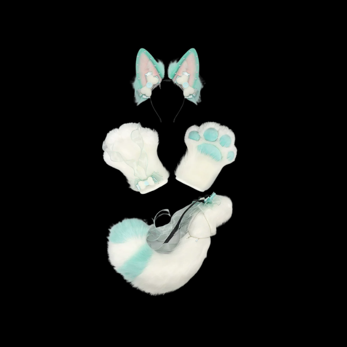 Pastel Fox Ear, Paw & Tail Three-Piece Cosplay Set thumbnail 1