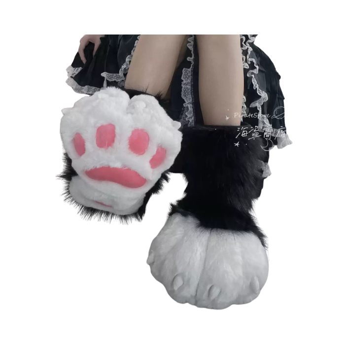 Pastel Kitty Plush Feet Paws