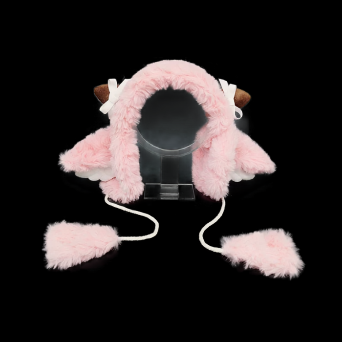 Pastel Lamb Horn Plush Ear Warmer thumbnail 2