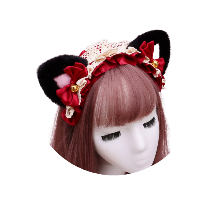 Pastel Ribbon Nekomimi Cat Ear Headband thumbnail 3
