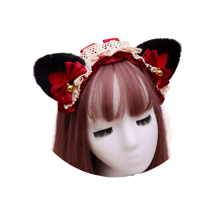Pastel Ribbon Nekomimi Cat Ear Kawaii Headband thumbnail 7