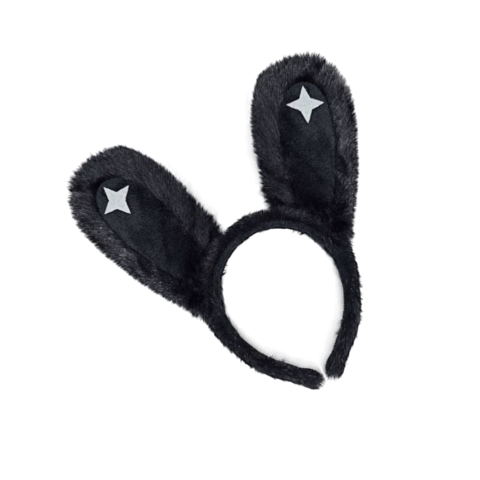 Patchwork Plush Bunny Ear Cosplay Headband thumbnail 3
