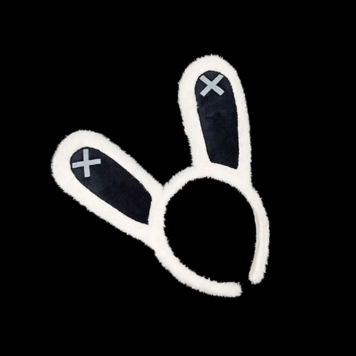 Patchwork Plush Bunny Ear Cosplay Headband thumbnail 4