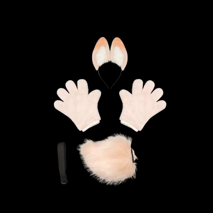 Peach Cream Bunny Ear, Paw & Tail Bundle