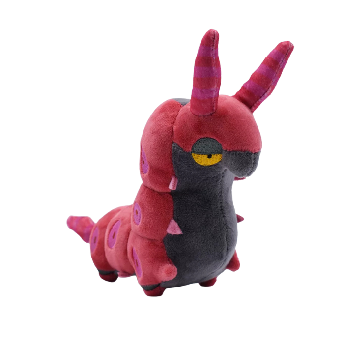 Premium Handcrafted Crimson Horned Caterpillar Plush