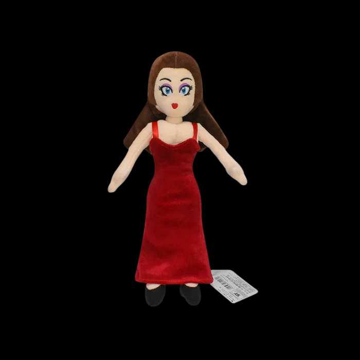 Premium Handcrafted Elegant Crimson Princess Plush Doll
