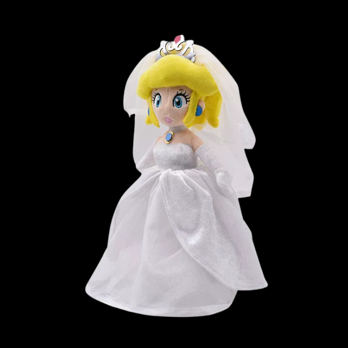 Premium Handcrafted Elegant White Bridal Plush Doll