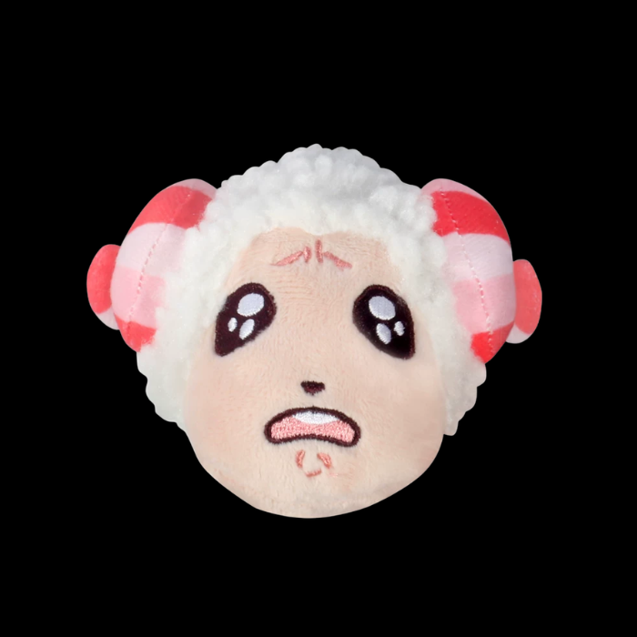 Premium Handcrafted Fluffy Ram Keychain Plush Charm thumbnail 1