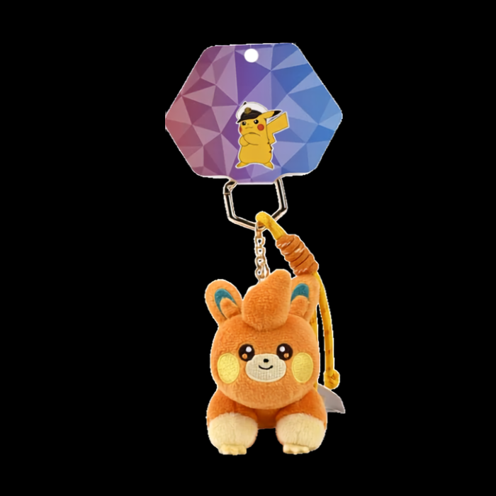 Premium Handcrafted Golden Fox Plush Charm Keychain (8.5 cm)