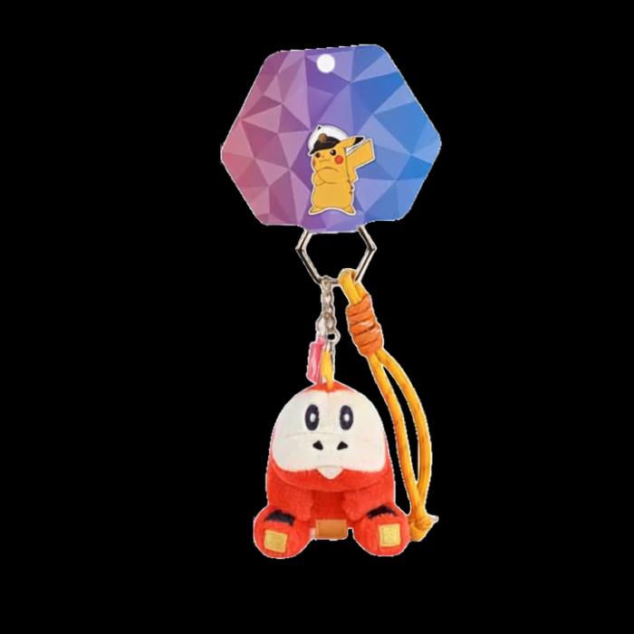 Premium Handcrafted Little Fire Spirit Plush Charm Keychain (7.5 cm)