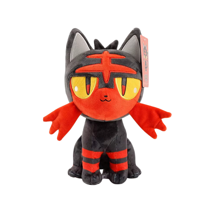 Premium Handcrafted Shadow Blaze Feline Plush Companion (24cm)