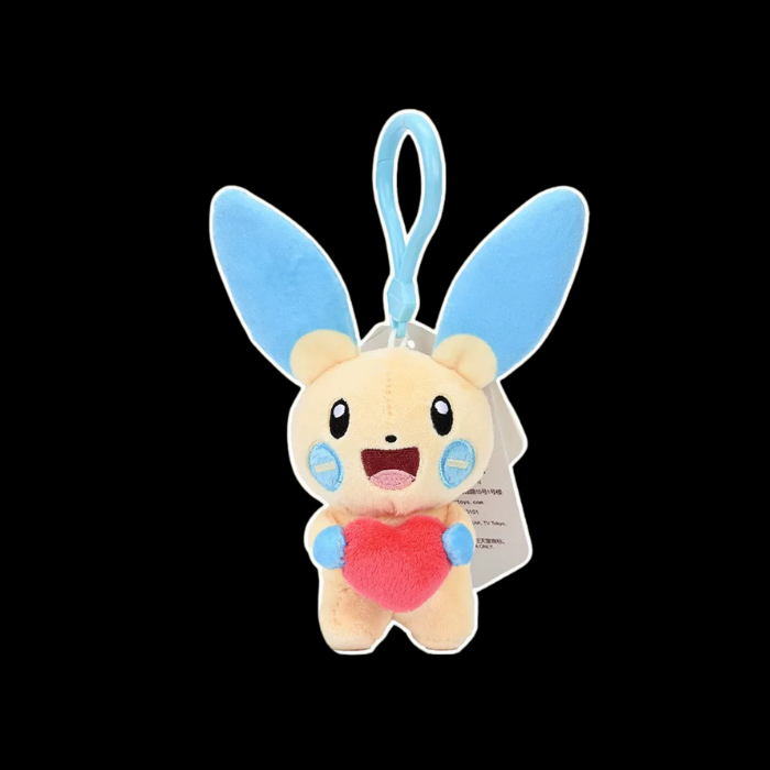 Premium Handcrafted Sky Blue Long-Eared Plush Charm Keychain (10 cm)