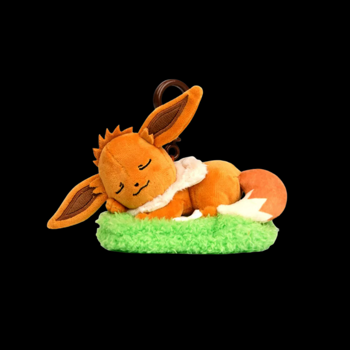 Premium Handcrafted Sleeping Fox Plush Charm Keychain (11.5 cm)