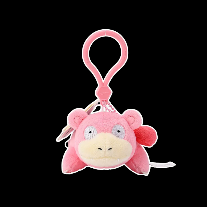 Premium Handcrafted Sleepy Pink Plush Charm Keychain (10.5 cm)