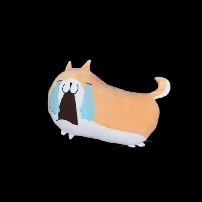Premium Handcrafted Sleepy Shiba Toss Plush Pillow