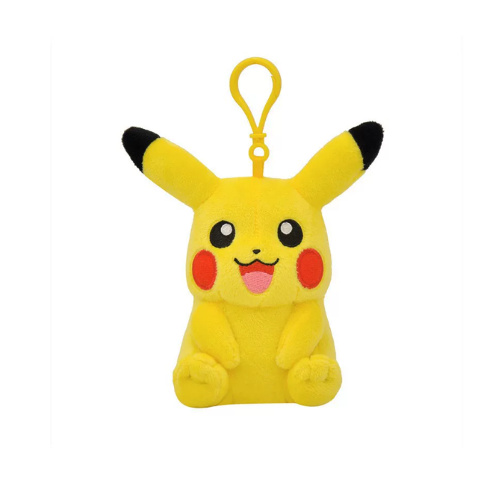 Premium Handcrafted Smiling Electric Mouse Plush Keychain (12 cm)