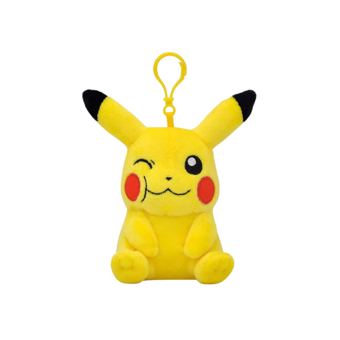 Premium Handcrafted Winking Electric Mouse Plush Keychain (12 cm)